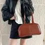 2024 Spring Korean Leisure Style Brown Shoulder Bag PU Leather Large Capacity Tote High Quality Handled Handbags for Women