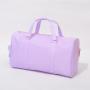 Stock lilac Nylon duffle bag with Glittering chenille letter patches duffle bag travel handbag nylon bag