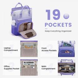 LOVEVOOK Carry on Backpack for Women Large Capacity fashion casual Backpack Laptop Backpack Bag for travel business work school