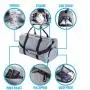 Fashion Men Grey Travel Duffel Bag New Design Custom Printed Travel Sports Duffel Gym Bag