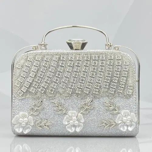 Wholesale Clutch Bag Women Purse Bling Party Bags Bridal Wedding Elegant Flower Handbag Evening Bags For Woman