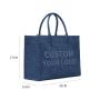 New Arrival Oem Odm Denim Ladies Handbags Custom Logo Pu Leather Hand Bags Wholesale Trendy Fashional  Large Womens Tote Bags