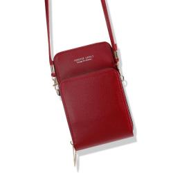 Wholesale New Women's Large Capacity Multi-Function Solid Color Fashion Touch Screen Mobile Phone Bag Portable Single Shoulder