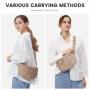 LOVEVOOK fashion fanny packs with Boho Style Strap for women crossbody purse custom logo waterproof pu leather waist bag