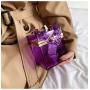 Acrylic Women Handbag Candy Color Chain Sling Chain Transparent Box Handbag Clear Acrylic Handbag Box