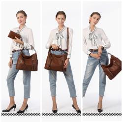 Free sample LOVEVOOK custom top sale women handbags 2 pieces set hobo bags new arrival wholesale custom bags women hand bags