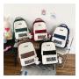 HR763 School Boys' and Girls' Backpack Travel Fresh Shoulder Bag Laptop Backpack Contrasting Colors Letters Students' Schoolbag