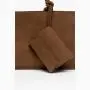 Customize Luxury Stylish Large Capacity Suede Womens Tote Bags With Pouch Fashion Vegan Leather Custom Logo Womens Handbags