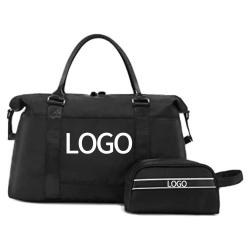 Lightweight Expandable Weekender Travel Airplanes 2Pcs Set Carry-on Tote Sport Gym Duffel Bag with Toiletry Bag