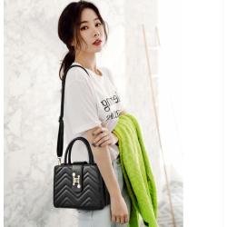 Diamond Lattice Custom Bags Tote Casual Pu Ladies Handbags Women Bag Pure Color Fashion Lady Bag Lock Bolsos CY74326