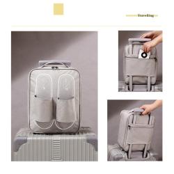 SN055 Transparent Shoe Box Polyester Waterproof Household Portable Storage Shoe Bag for Travel Multifunctional Travel Shoe Bag