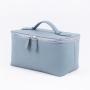 OEM Bolsa De Maquillaje Small Custom Quality Genuine Leather Beauty Case Make Up Travel Cosmetic Boxes Zipper Wash Toiletry Bags
