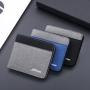 ZR204 Cheap Canvas Wallet Short Men's Simple Splice Contrast Leather Wallet US Dollar Package New Wholesale