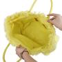 Keymey Factory Direct Supply Fringed Canvas Bags Women Tote Bags with Zipper inner Pocket Large Size Handbag
