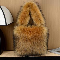 Plush Bag Fashion Handbag Faux Fur Personality One Shoulder Underarm Fur Bags For Ladies Winter Bags
