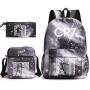 Designer Shoulder Bags Teenage Fashion Children's School Bag 3-piece Set