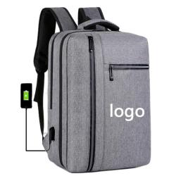 ZR903 Laptop Bag USB Charger Computer Cover Backpack Oxford Fabric Waterproof Zipper Print Logo Gift Backpack Business Schoolbag