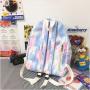 Hot product new large capacity lightweight student schoolbag women gradient nylon backpack