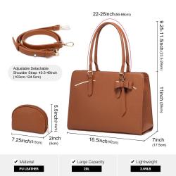 LOVEVOOK New Style Fashion Ladies Handbag Set Office Work Shoulder Tote Computer Bags Pu Leather Women Laptop Briefcase with USB