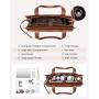 LOVEVOOK OEM Laptop Tote Bag for Women15.6 inch Work Business Tote Bag with Clutch Purse Vintage Leather Computer Bag Briefcase