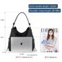 LOVEVOOK&REALER Women Lady PU/CANVAS Leather Handbag Shoulder Messenger Bag Tassels Evening Tote Hobo Bag.