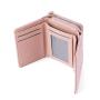 KBW702 Women Short Wallet Fashion Girl Buckle Cross Wallet Horizontal Square Card Holder Handbag Coin Purse Zero Wallet