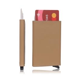 Custom Metal Business Name Card Holder Pop Up Wallet Card Holder Aluminum Card Case