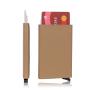 Custom Metal Business Name Card Holder Pop Up Wallet Card Holder Aluminum Card Case