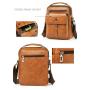GW051 Single Shoulder Crossbody Bag Men Bag New Leather Briefcase Handbag Backpack PU Business Youth Vertical Boy Shoulder Bag