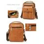 GW051 Single Shoulder Crossbody Bag Men Bag New Leather Briefcase Handbag Backpack PU Business Youth Vertical Boy Shoulder Bag