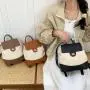 New design Small Backpack school bags Fashion casual Canvas bag PU splicing Backpack bag for women