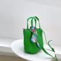 2024 Custom Weave Leather Tote Bag Handbag For Women Luxury Woven Purse With Scarf