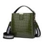2024 Wholesale Crocodile PU Leather Shoulder Bucket Hand Bag For Ladies Women