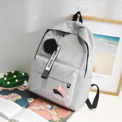 Hot selling student backpack canvas shoulder bag large capacity travel schoolbag men's and women's bags