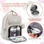 LOVEVOOK Flap Multipurpose Diaper Bag for Baby Waterproof Travel Baby Bag for Mom with Changing Pad Diaper Bag Mommy Backpack