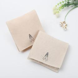 Custom Logo Printed Cotton Envelope Dust Gift Jewelry Bag Small Luxury Bracelet Necklace Jewelry Envelope Pouch