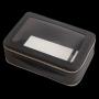 Saffiano Leather Trim Portable Zipper Waterproof Transparent Makeup Bag Travel Storage Pouch Clear Cosmetic Bags