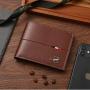 Men's leather wallet, bank credit card holder, casual short style PU leather change pocket, men's wallet