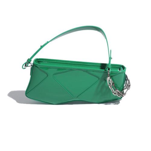 2024 Luxury Patent Genuine Leather Women's Bags Fashion Shape Ladies Underarm Bag