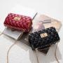 2023 PVC womens handbags and purses Rhombus chain bag small candy bags for ladies girls fashion luxury