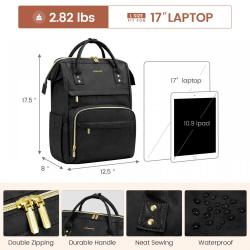 LOVEVOOK 17in luxury design backpack custom logo women's waterproof casual laptop backpacks school new PU vegan leather backpack