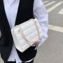 2024 Women's Crossbody Handbags Single Strap Chain Square Bags Embroidery Shoulder Bags for Women