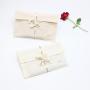 Customized Natural Color Muslin Cotton Envelope Pouch Underwear Cloth Packaging Canvas Garment Envelope Dust Bag