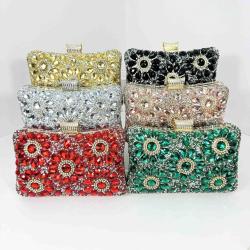 New arrival party bags with double-sided colorful bridal clutch purse ladies evening bag chain women clutch bag handbag