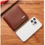 Men's Fashion Casual Litchi Soft Wallet New Multi-Card Large Capacity Small Wallet with Open Closure Waterproof Feature