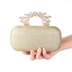 New dress with one shoulder slanted hanging handbag evening bags women's clutch bag