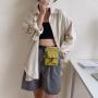 2024 New Style Girls' Fashion Solid Color Slant Crossbody Bag Mini Mobile Phone Bag Nylon Shoulder Small Bags