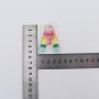 Keymay Stock No MOQ Rainbow 2.5" 2.17"Chenille letters Stick on for Bags Pouch Self Adhesive for Clothing DIY Embroidery Patches