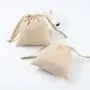 Eco-Friendly Organic Soft Brown Cotton Muslin Drawstring Gift Jewelry Bag Muslin Soap Pouch For Sale