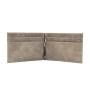 Custom zip pocket travel men genuine leather money bag purse leather wallet with money clip